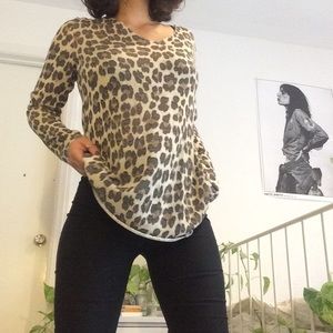 Cheetah print long sleeve shirt